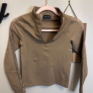 Dynamic Women's Brown Long Sleeve Body Top